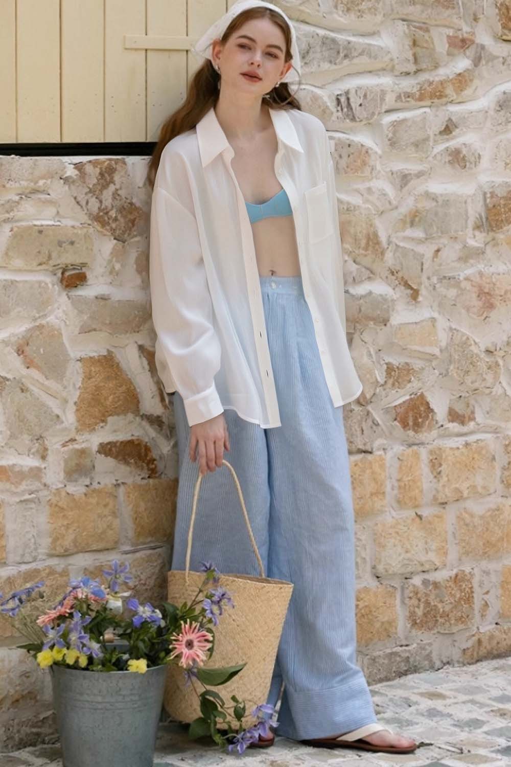 100% Ramie Loose Shirt