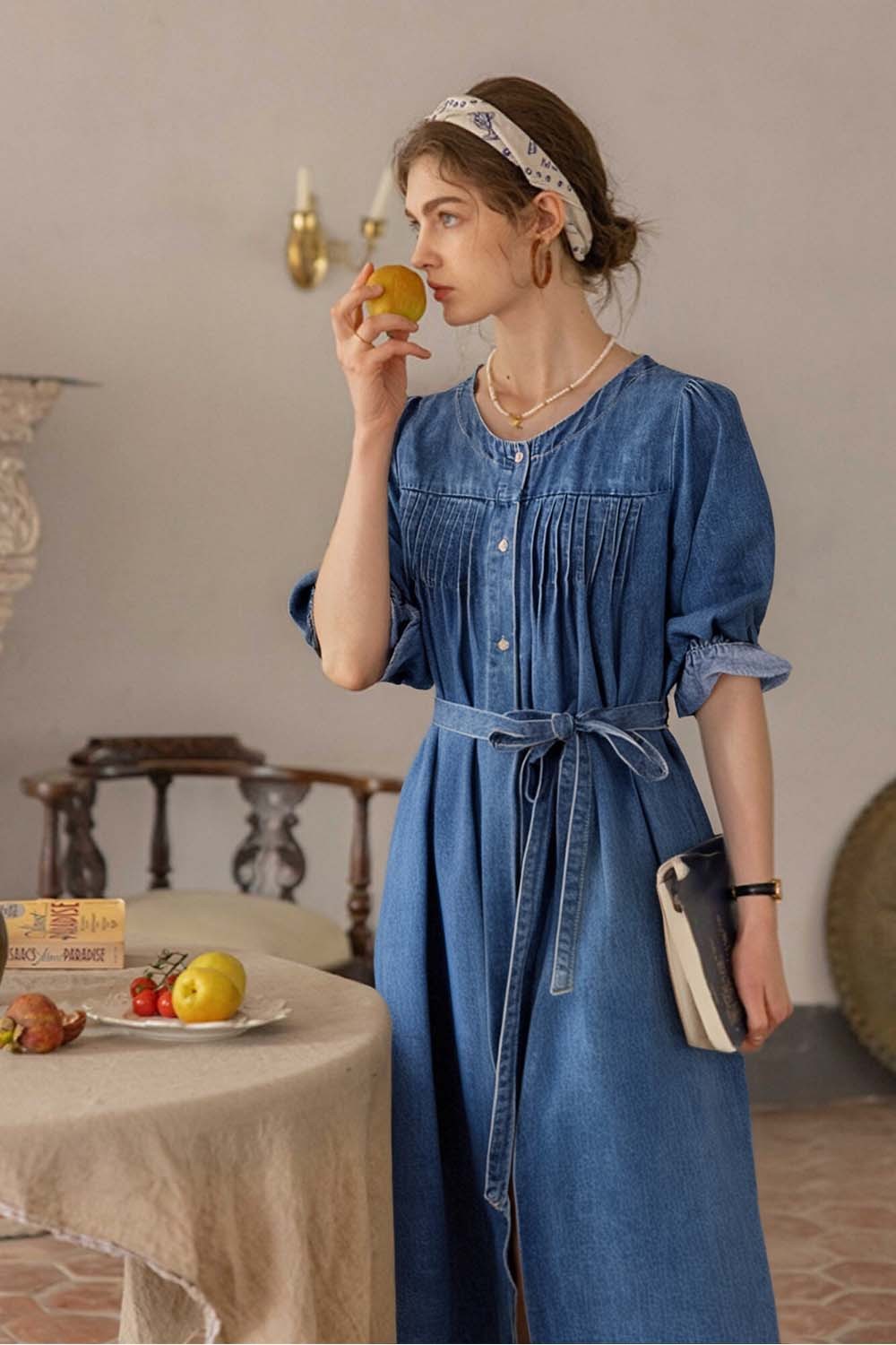 Cotton Loose Denim Dress