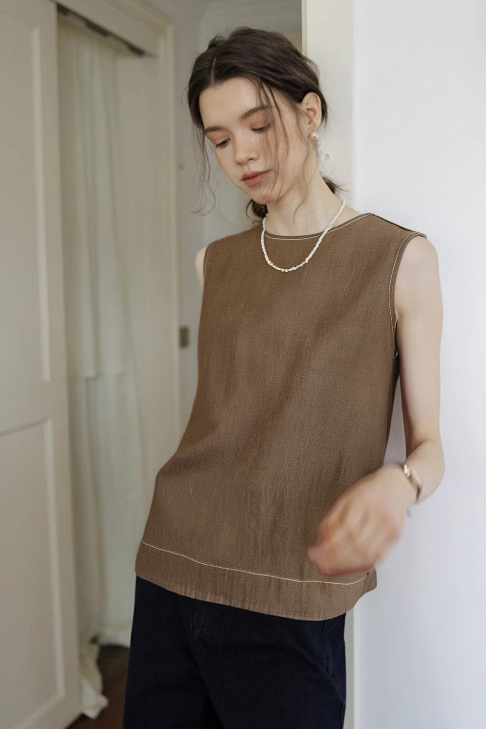 Cross Hollow Design Vest