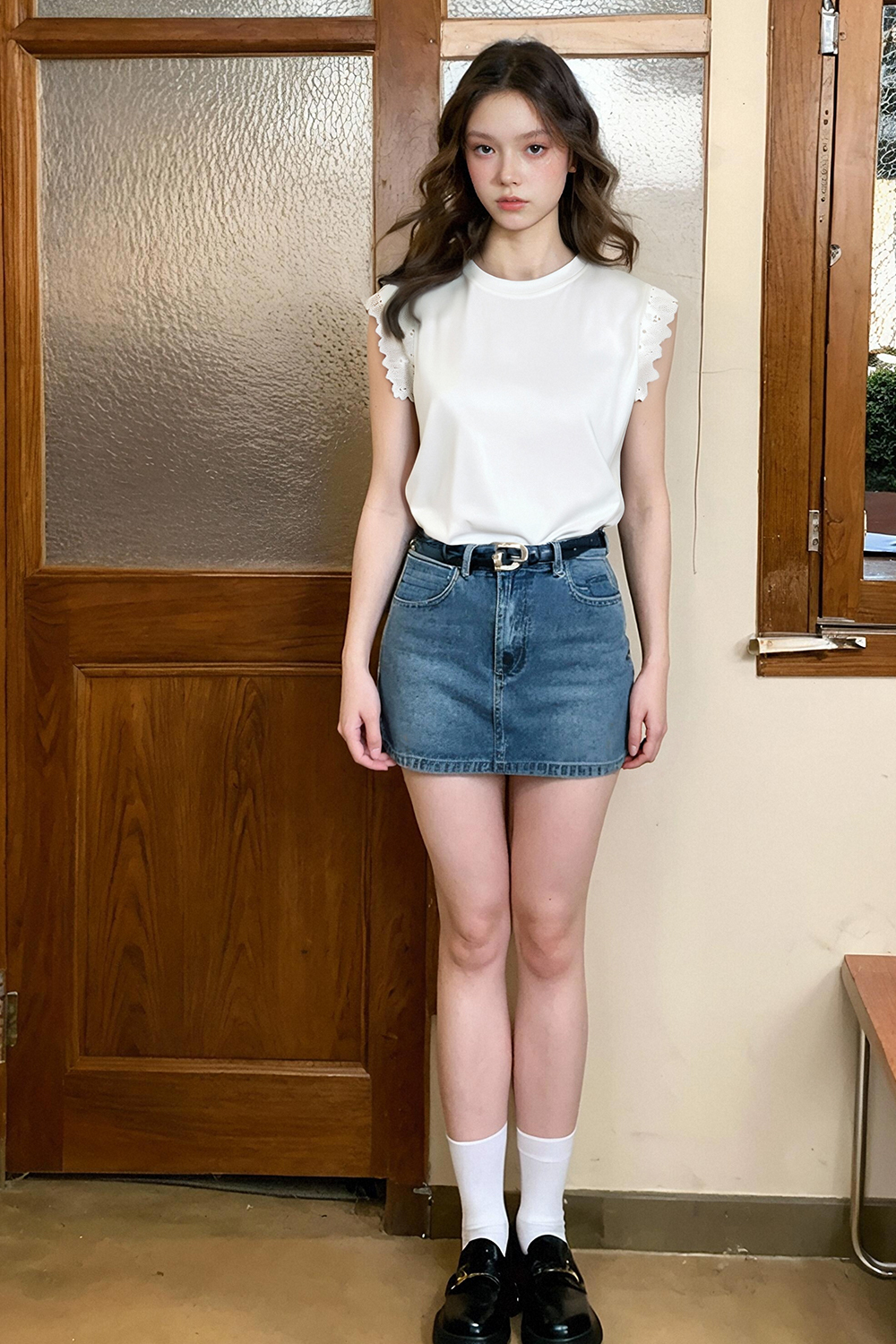 Unique Cuffs Cotton T-Shirt