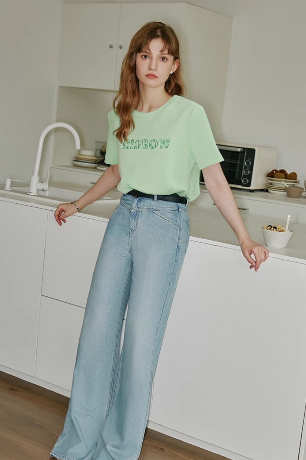 Lace Embroidery Casual T-Shirt
