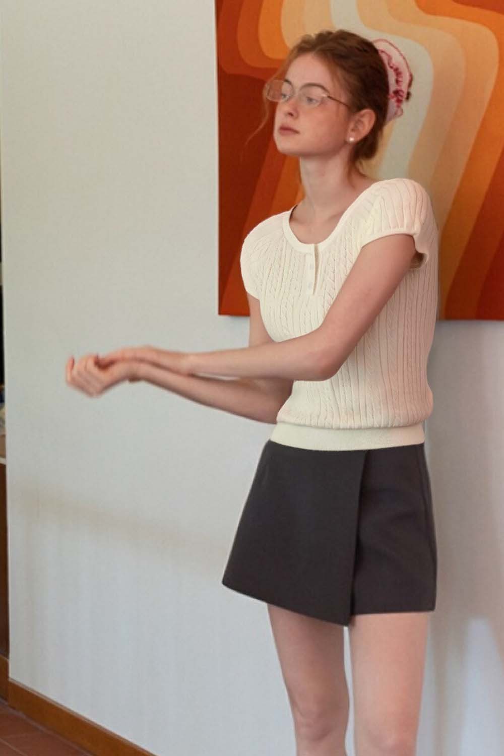 Solid Color Round Neck Sweater