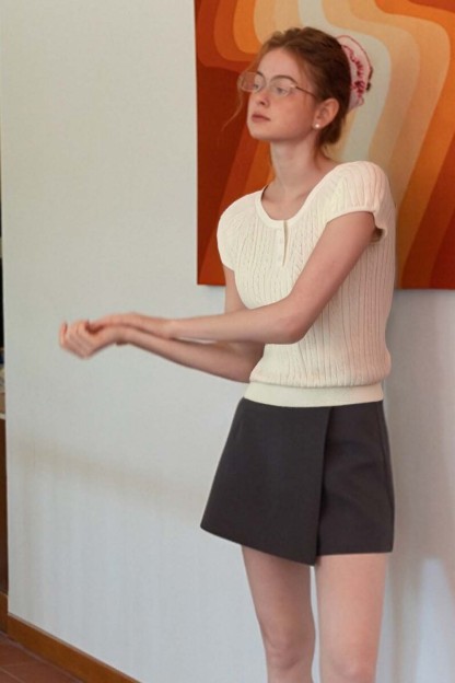 Solid Color Round Neck Sweater