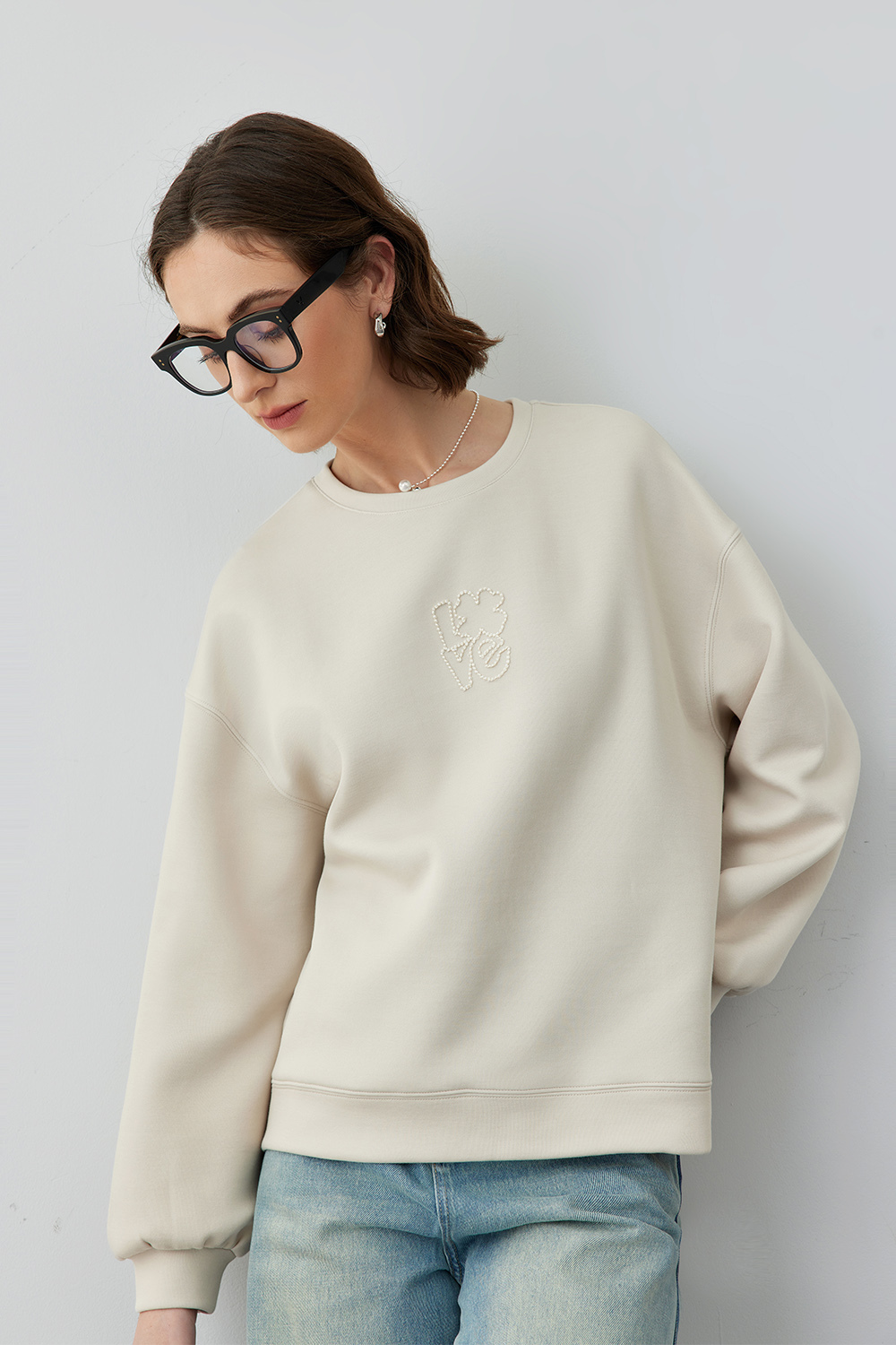 pullover embroidered sweatshirt