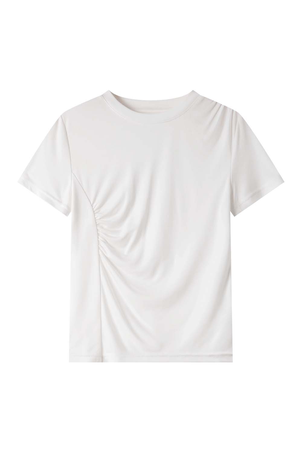 Pleated Long - sleeved T-shirt