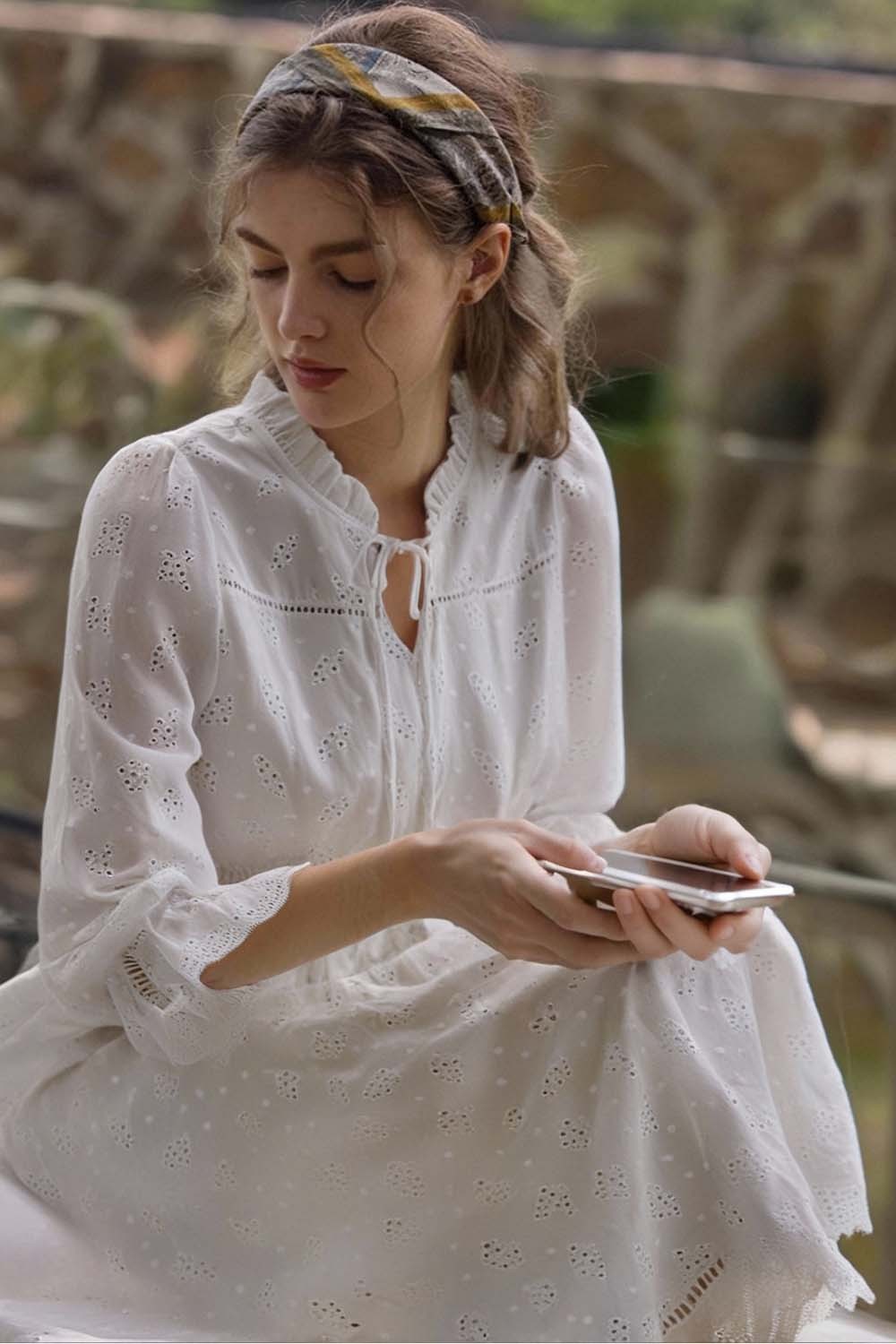 Vacation Embroidered Dress