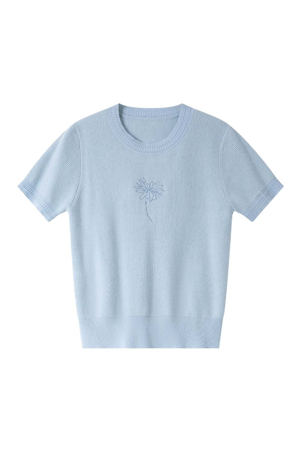 Flower Embroidered Loose Sweater