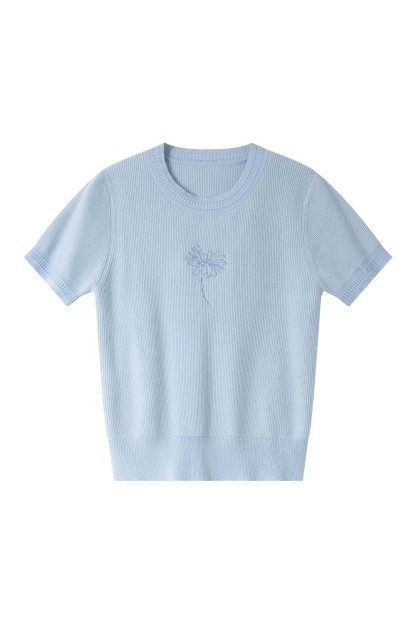 Flower Embroidered Loose Sweater