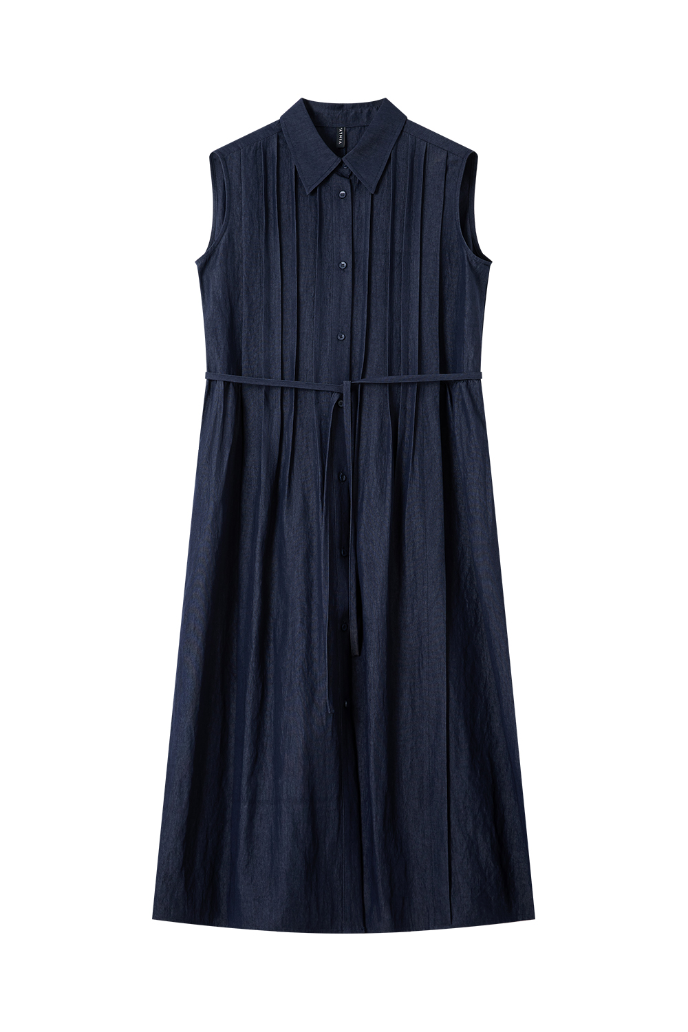 Solid Color Sleeveless A-Line Dress