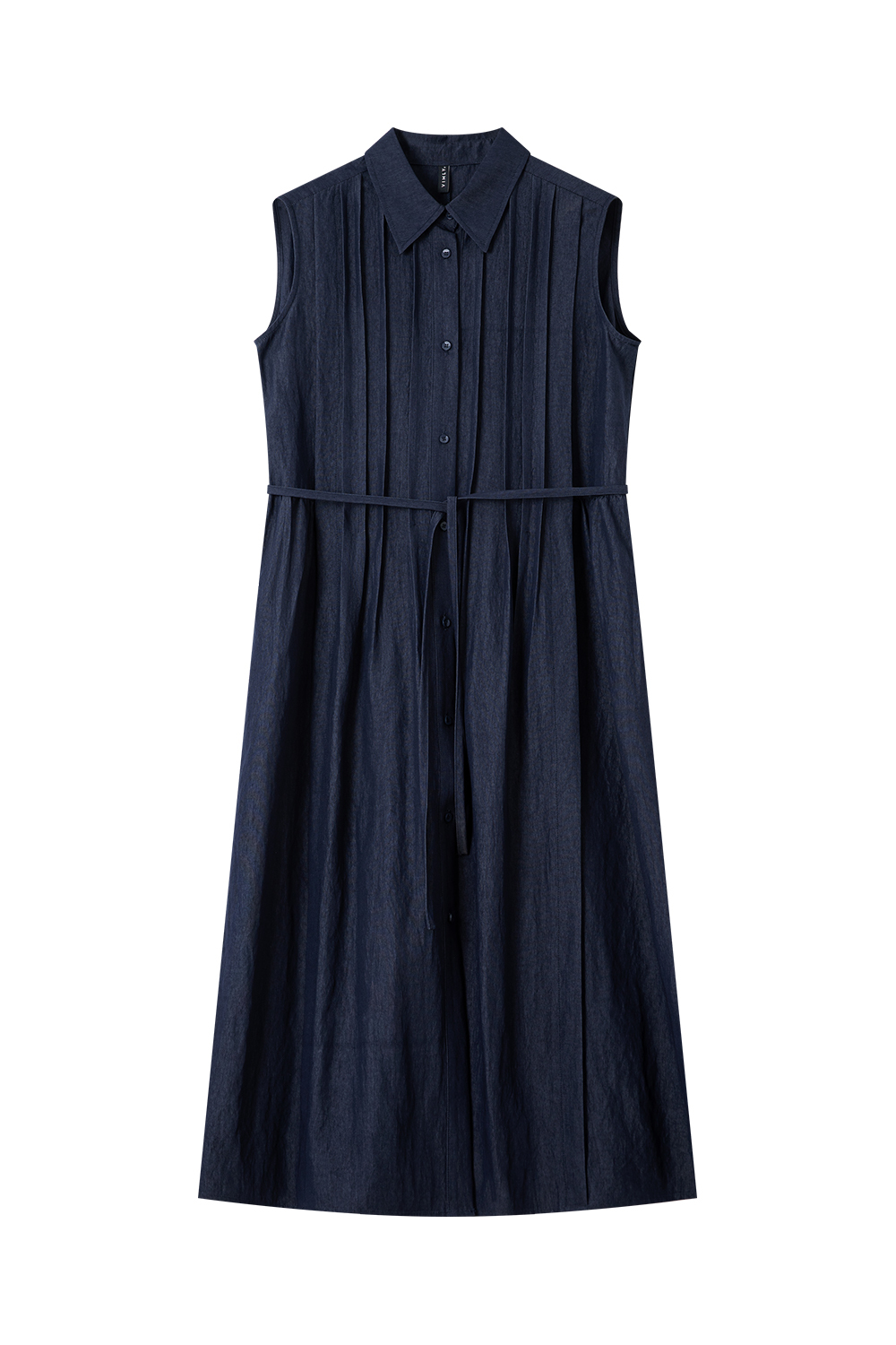 Solid Color Sleeveless A-Line Dress