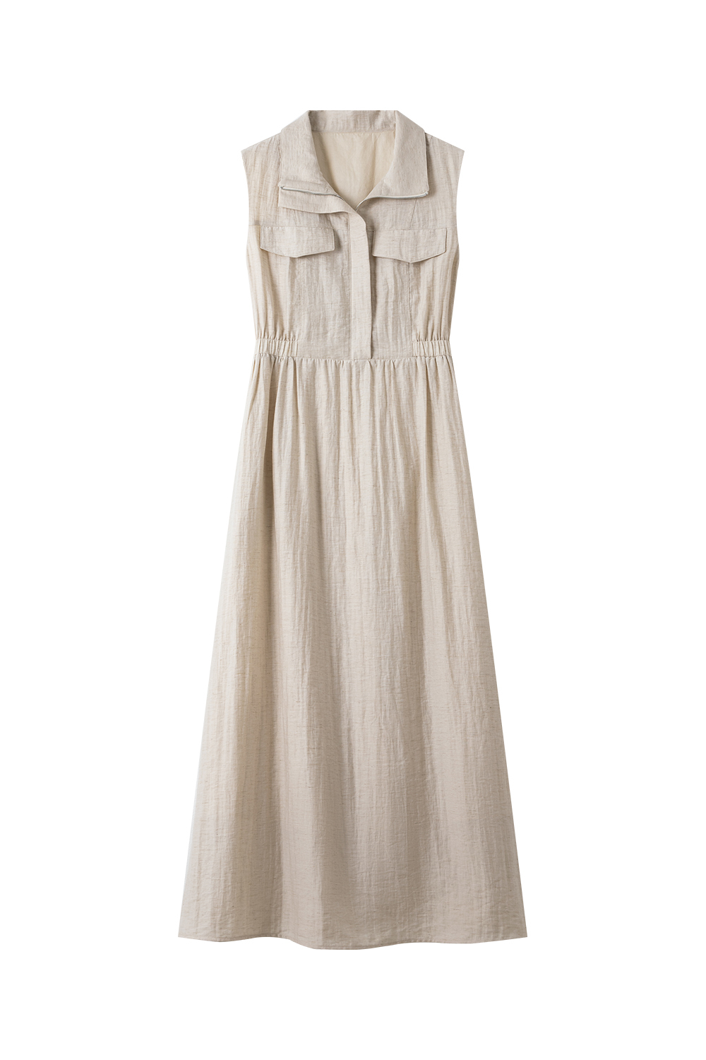 Lapel Shirt A-Line Dress