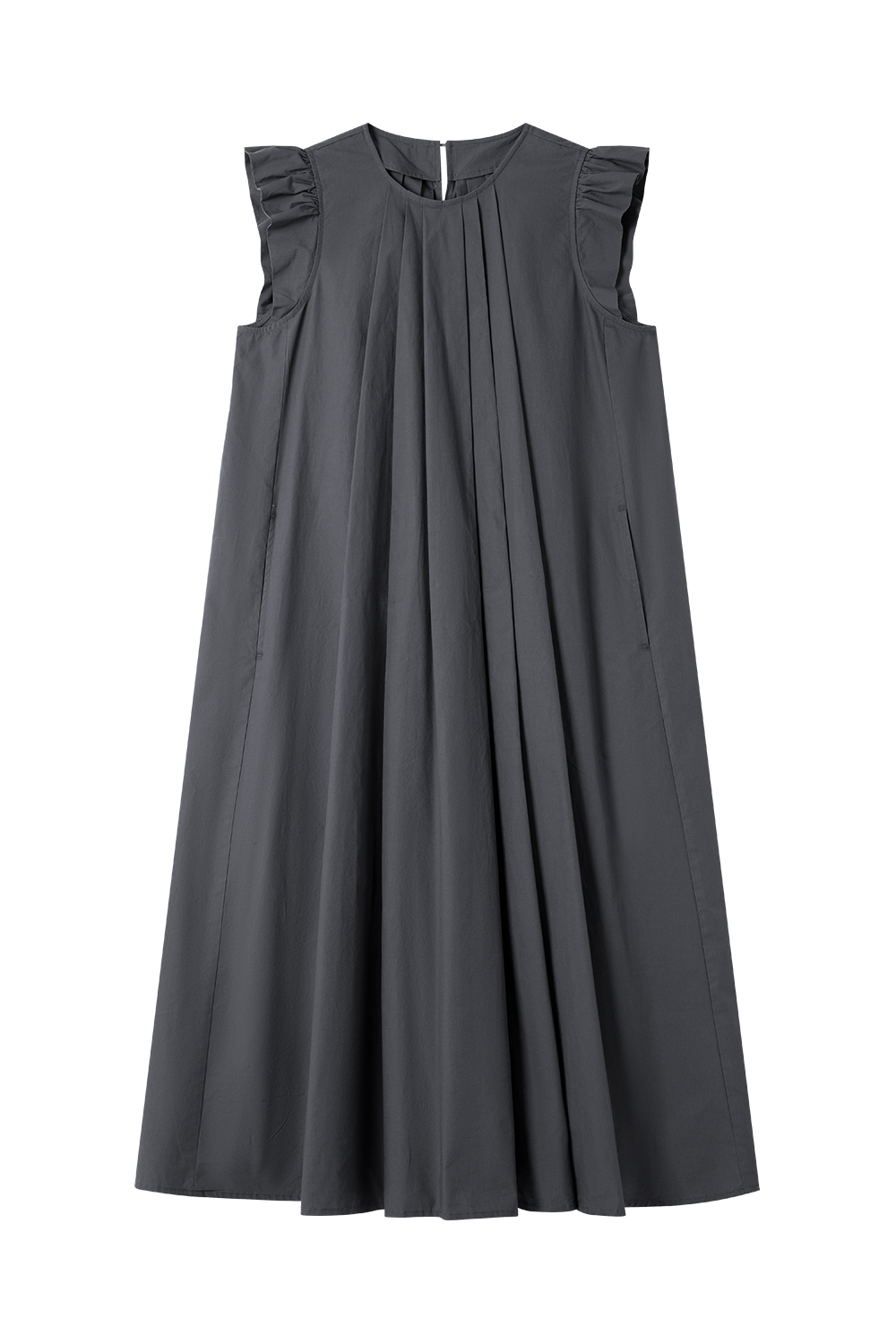 100% Cotton Loose Pleated Dress