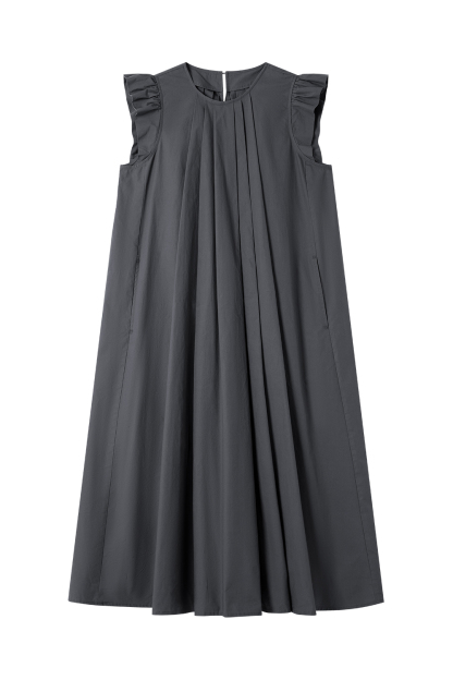 100% Cotton Loose Pleated Dress