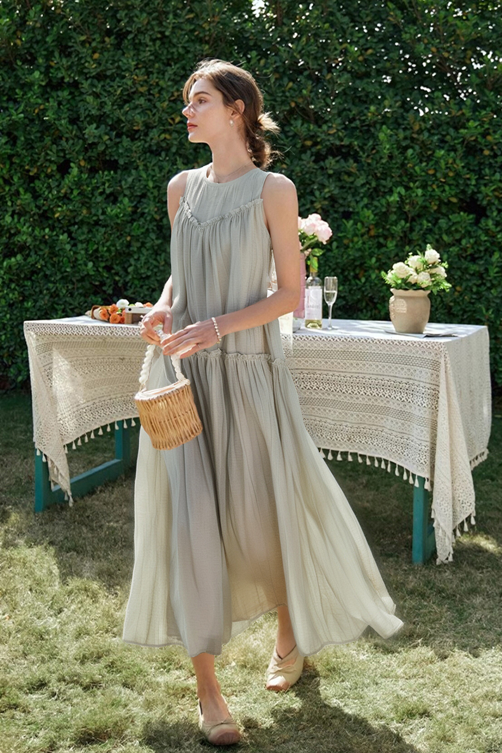 Ruffled Vintage Dress