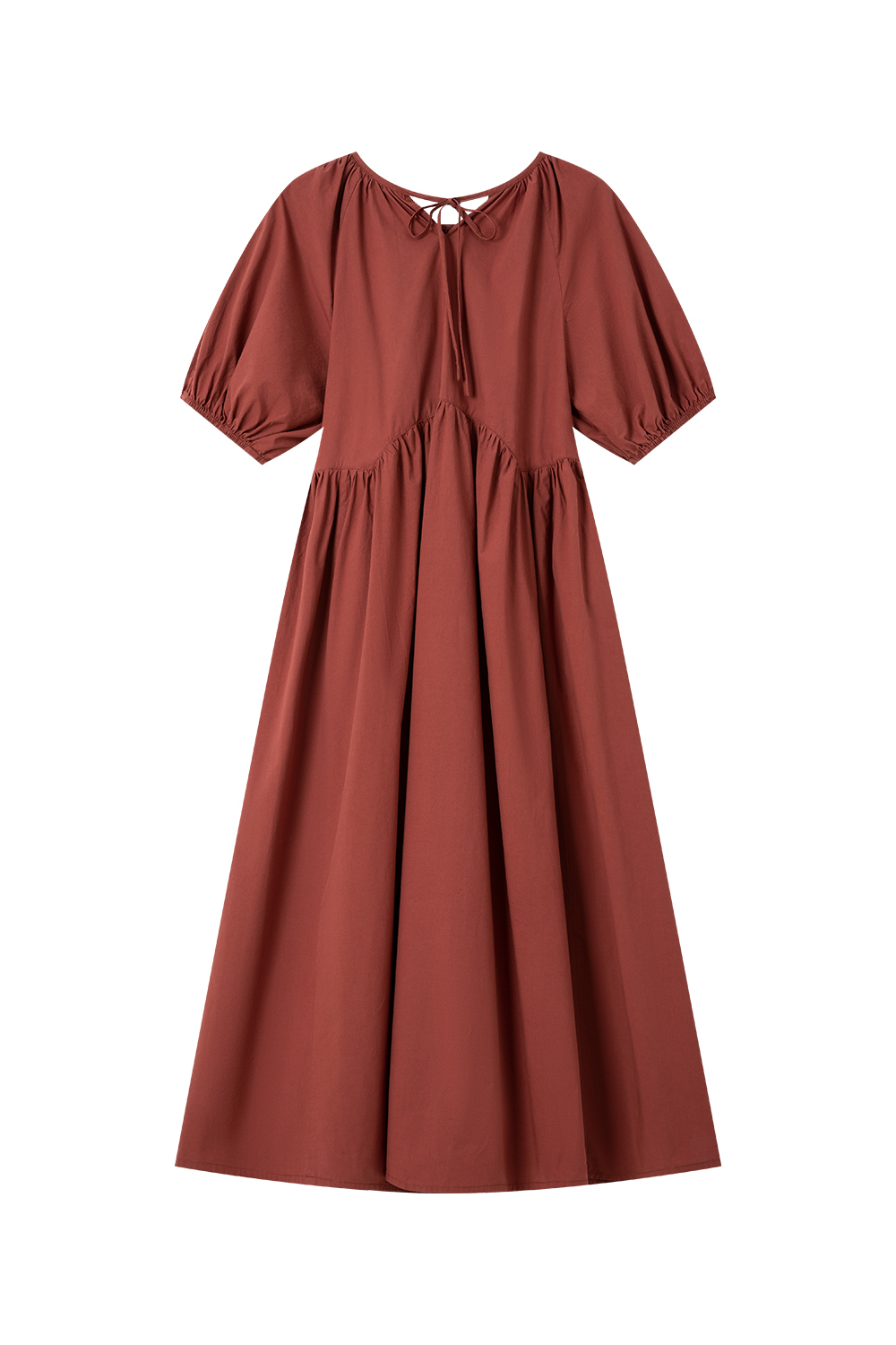 100% Cotton Loose Round Neck Dress