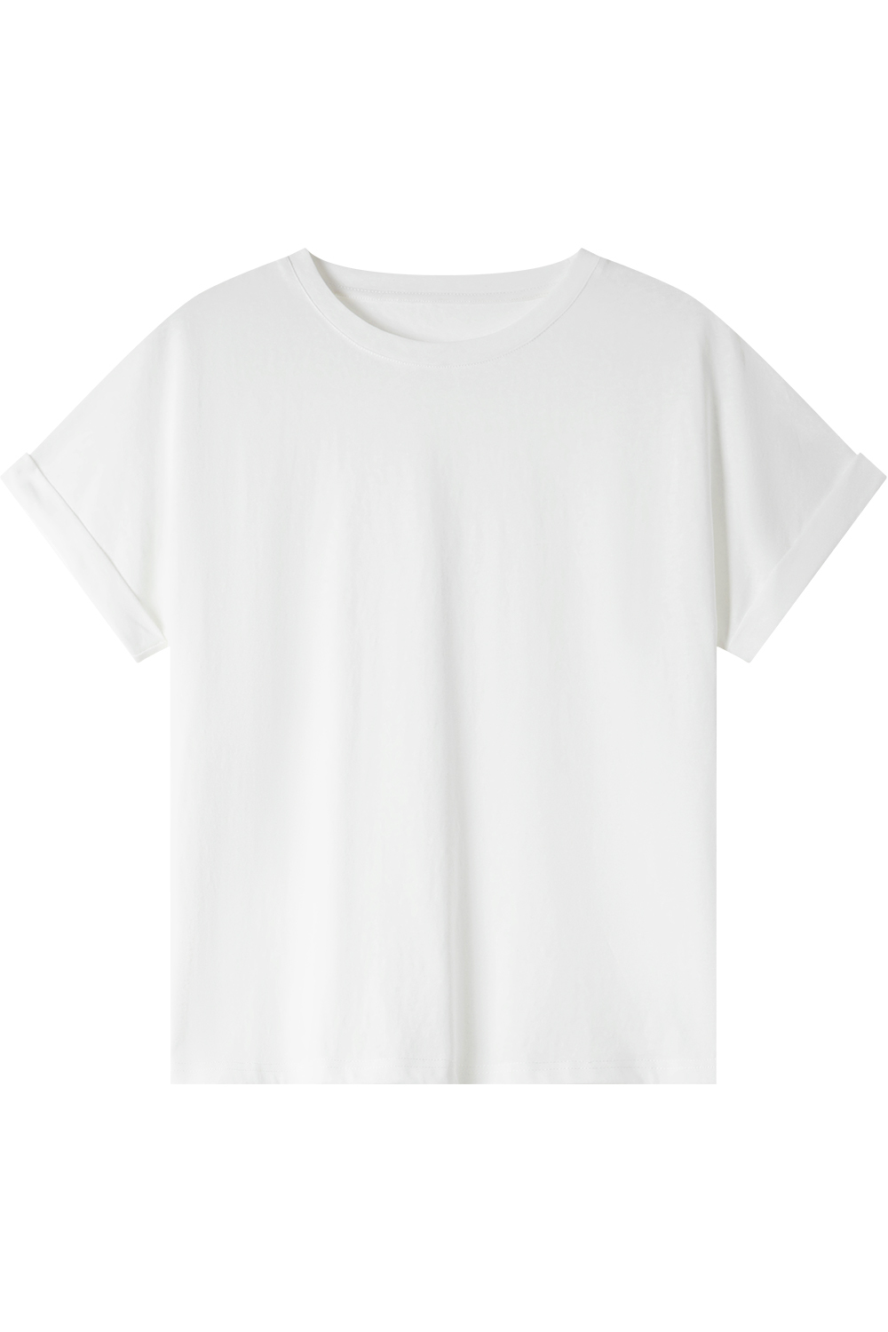 Round Neck Solid Color T-Shirt