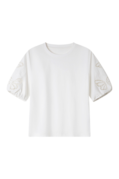 Butterfly Hollow Sleeve T-Shirt