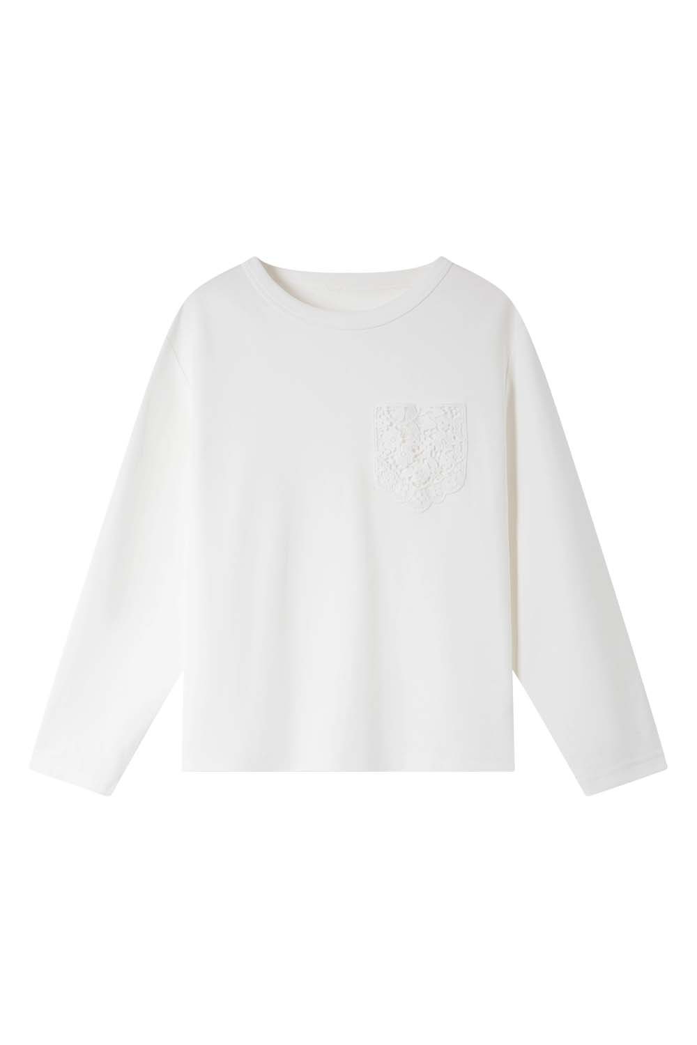 Lace Patch Pocket T-Shirt