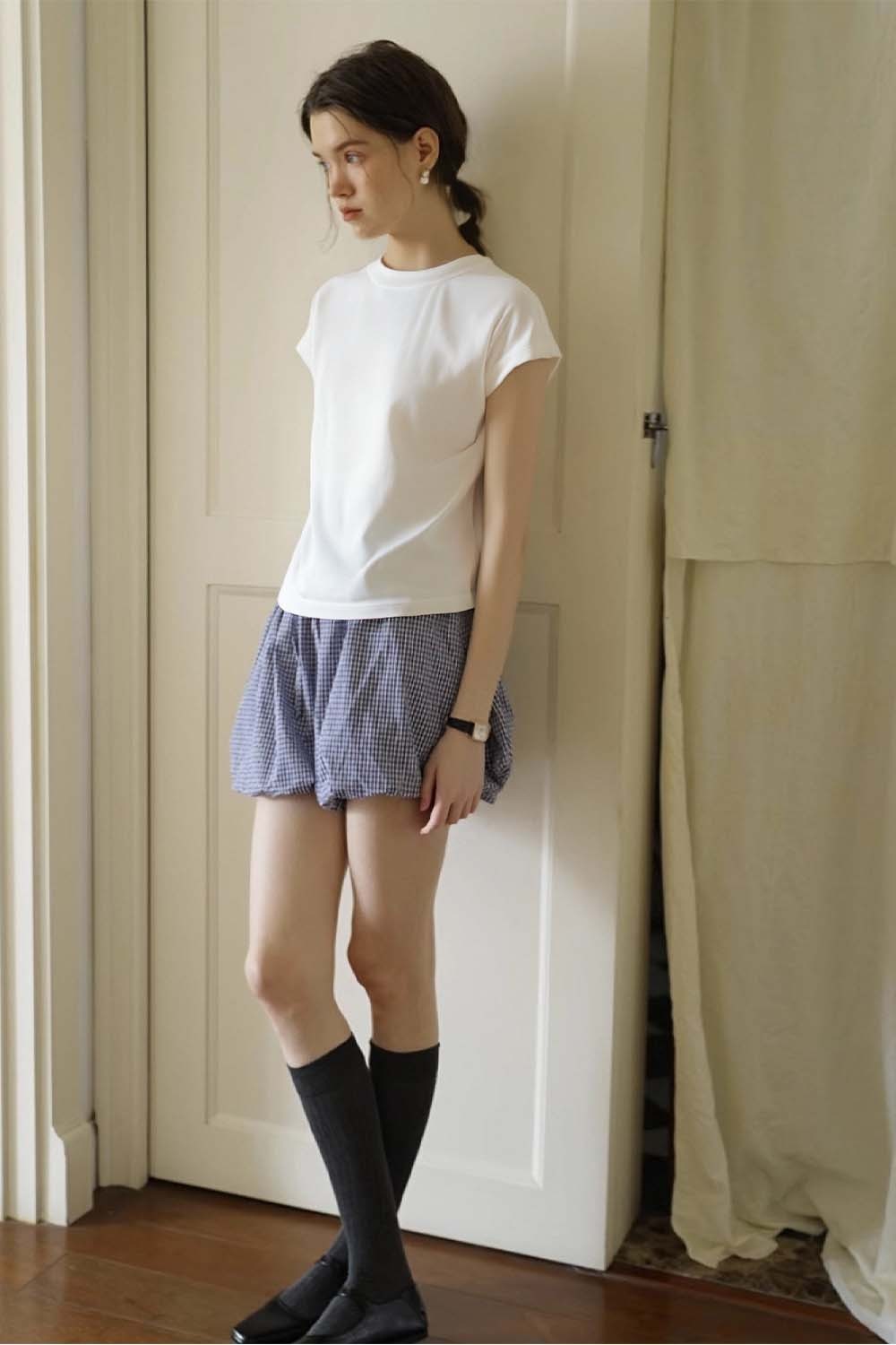 Round Neck Raglan Solid Color T-Shirt
