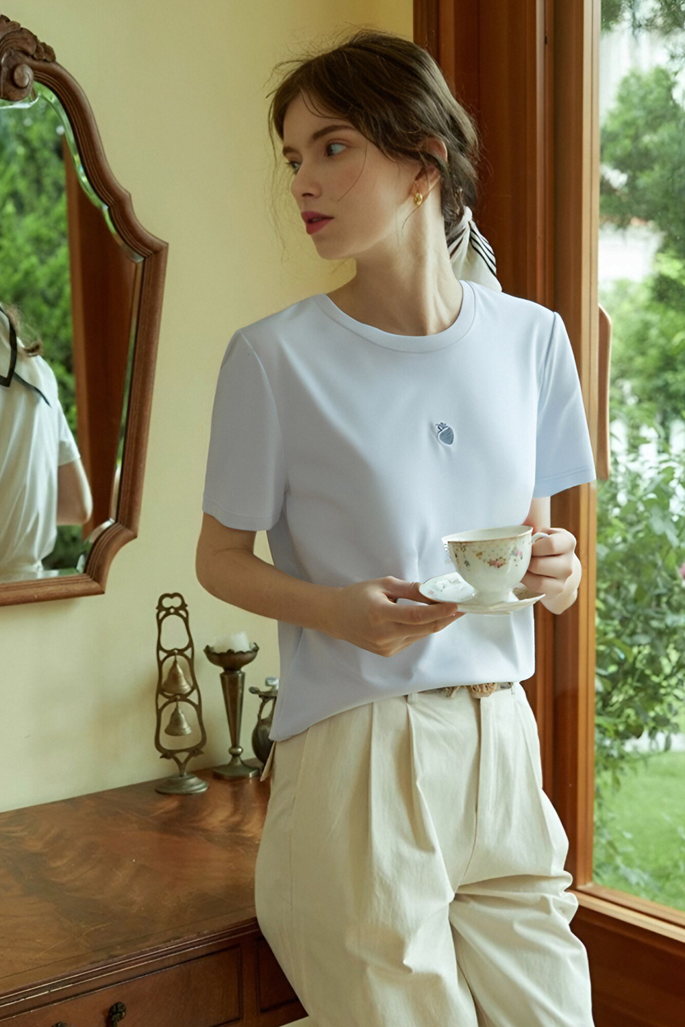 100% Cotton 3D Embroidered T-Shirt