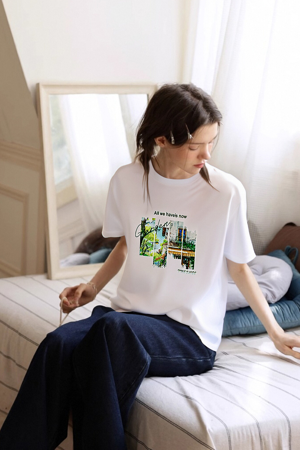 Pure Cotton Time Print T-Shirt