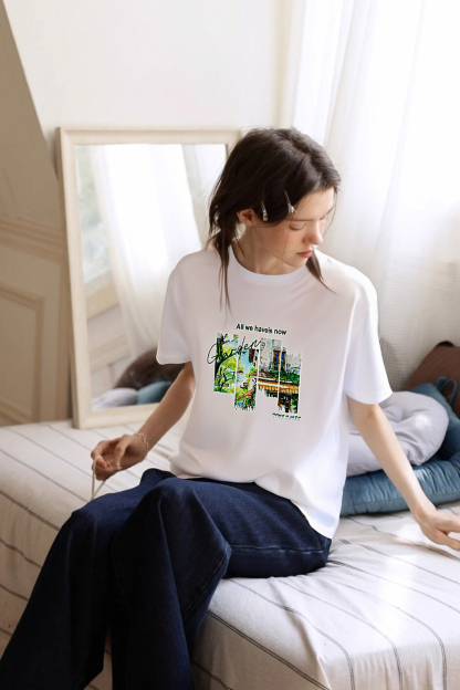 Pure Cotton Time Print T-Shirt