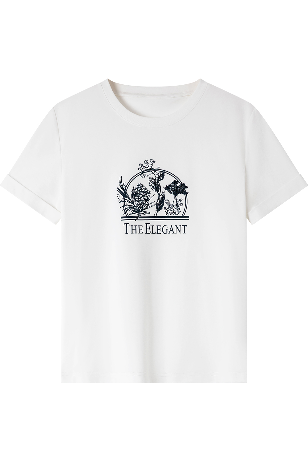 Cotton Printed Straight T-Shirt