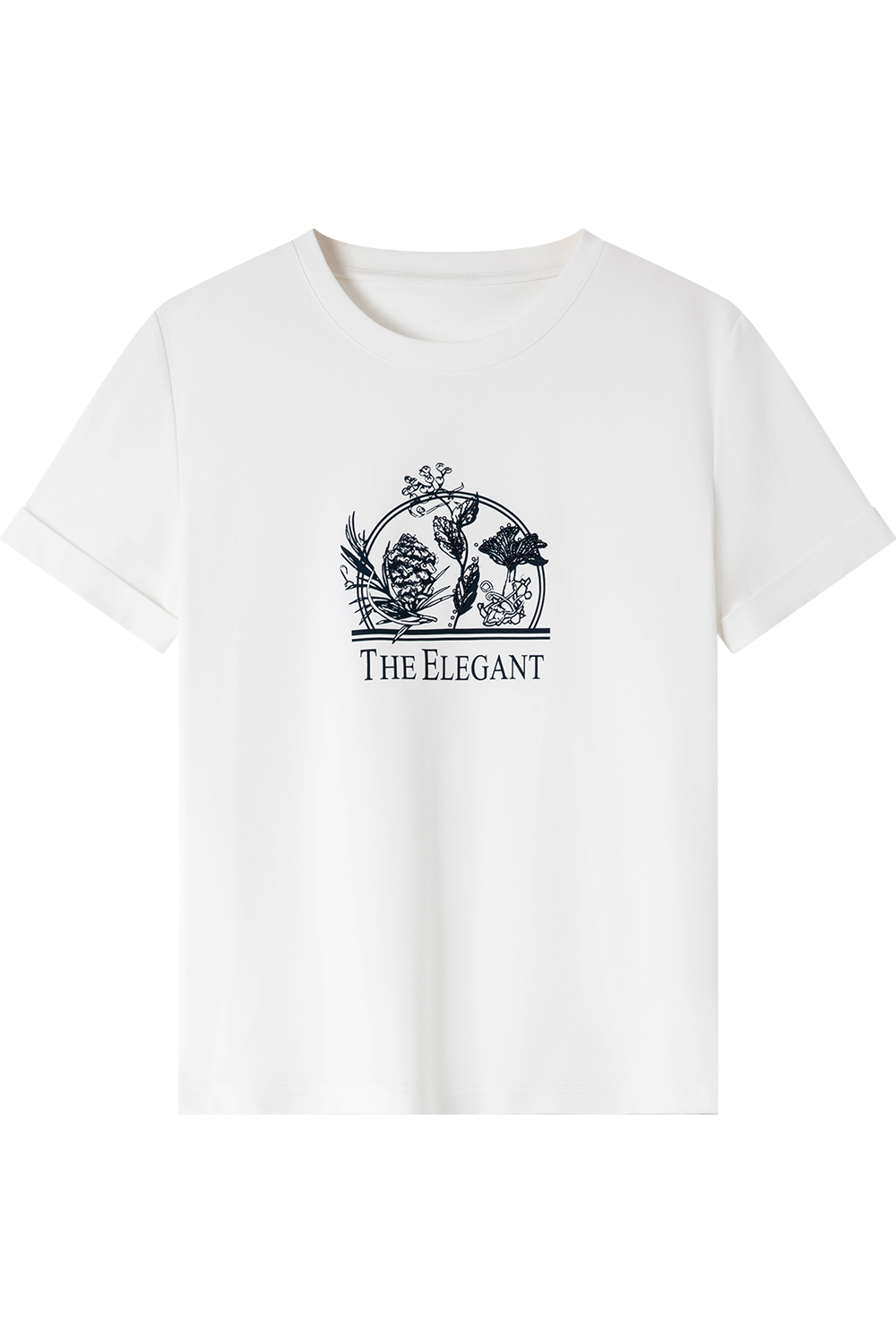 Cotton Printed Straight T-Shirt