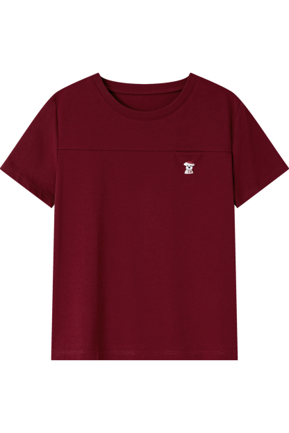 Animal Embroidery Straight T-Shirt