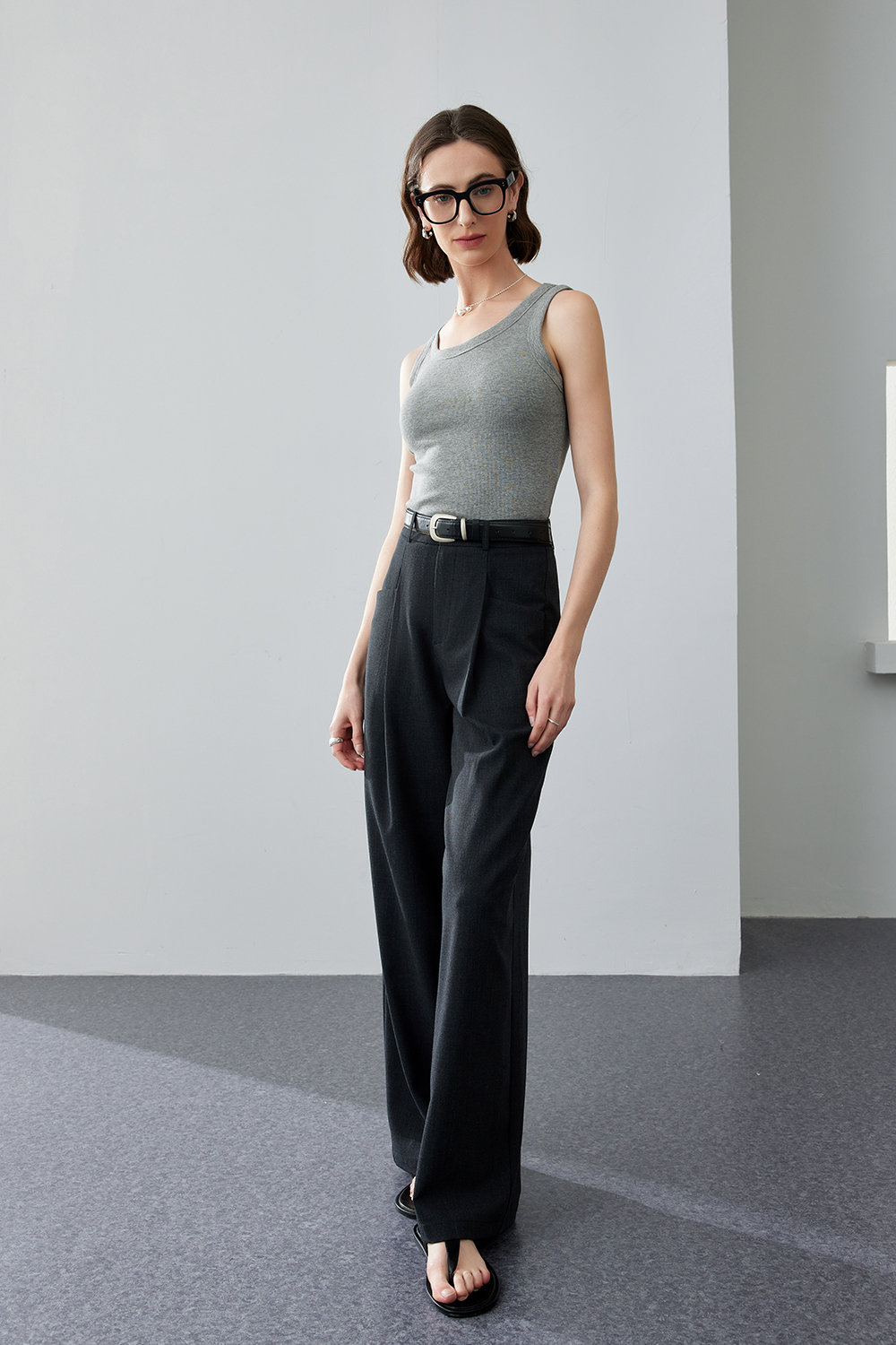 Slimming Wide Leg Trousers