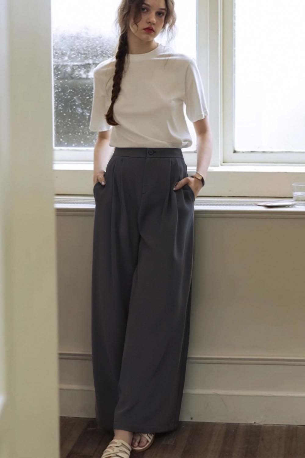Casual Wide-Leg Trousers