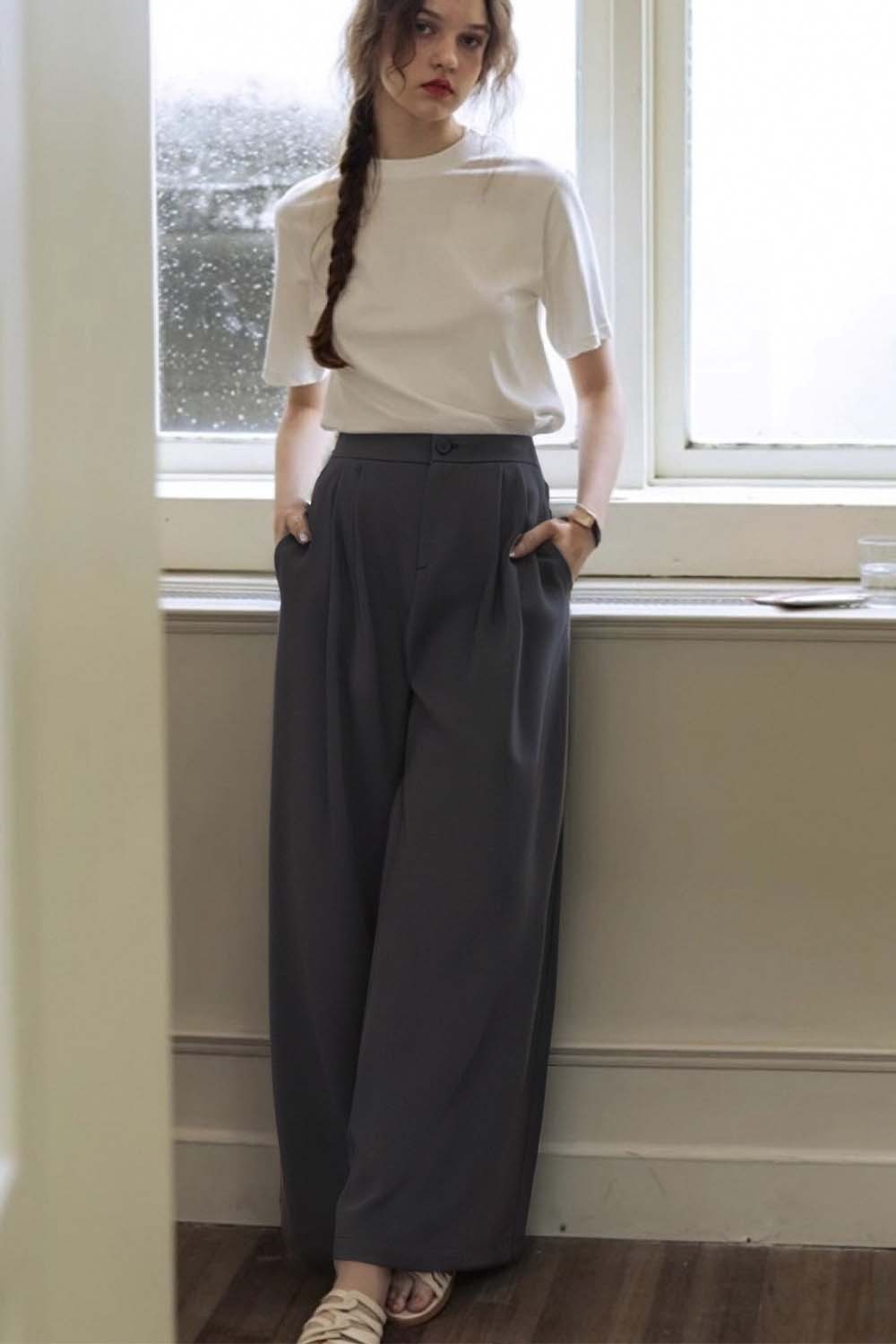 Casual Wide-Leg Trousers