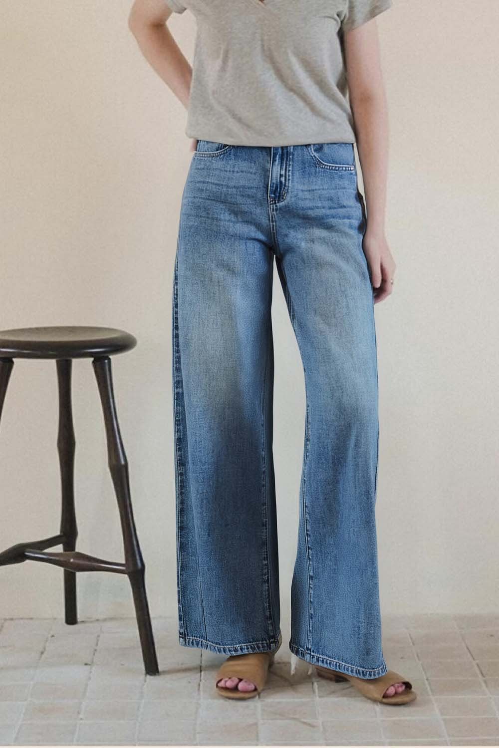 High Waist Wide Leg Jeans