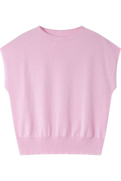 Sleeveless Round Neck Sweater