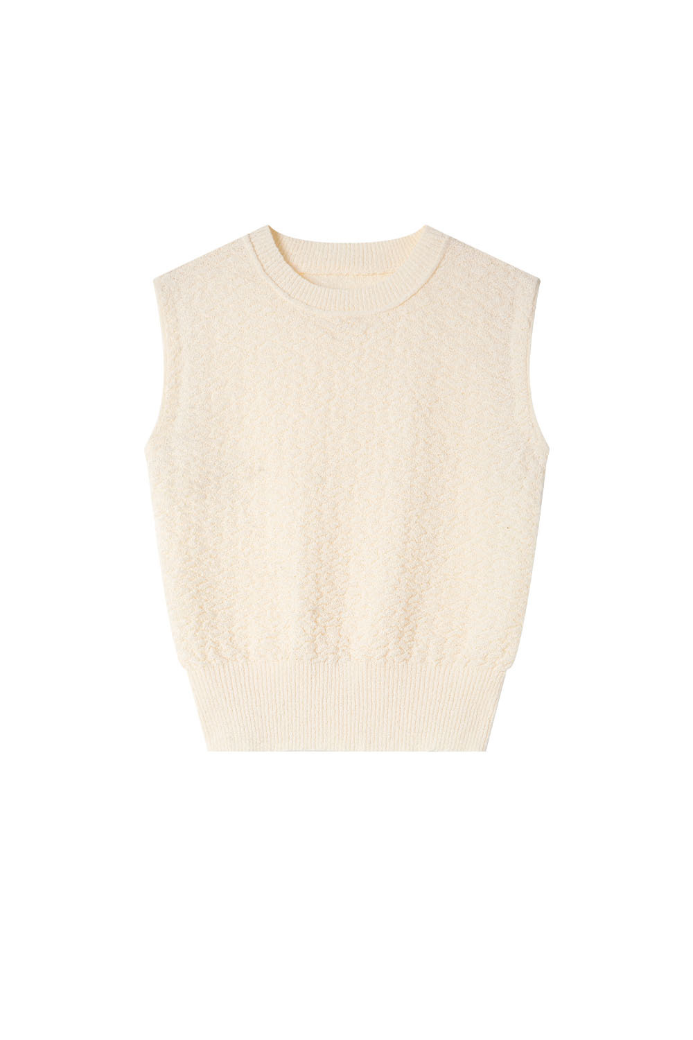 Textured Sleeveless Sweater