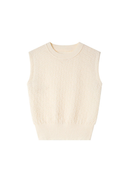 Textured Sleeveless Sweater