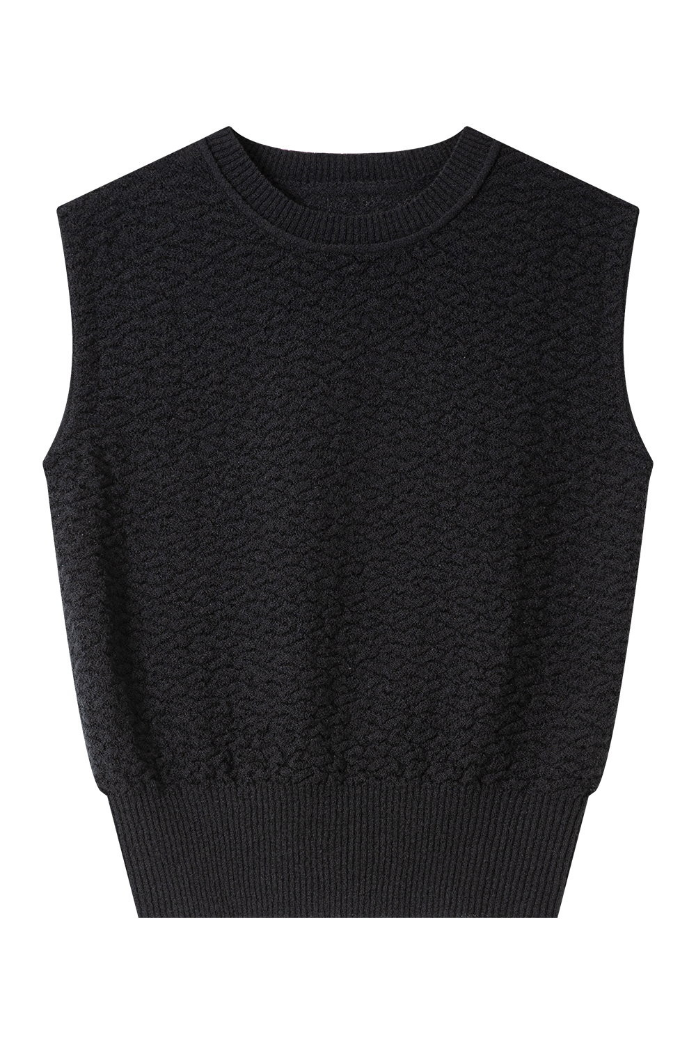 Textured Sleeveless Sweater