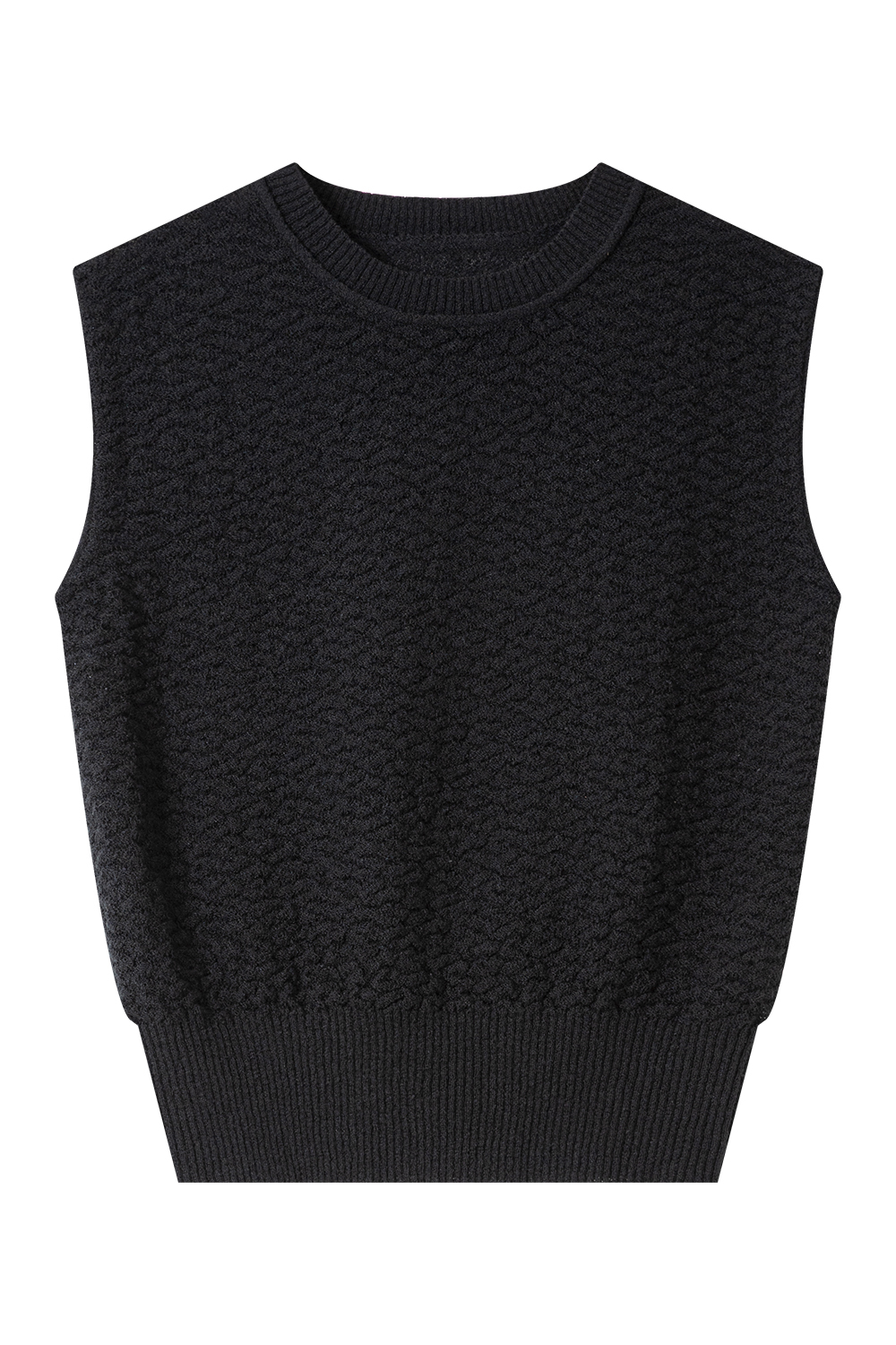 Textured Sleeveless Sweater