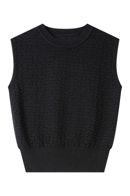 Textured Sleeveless Sweater