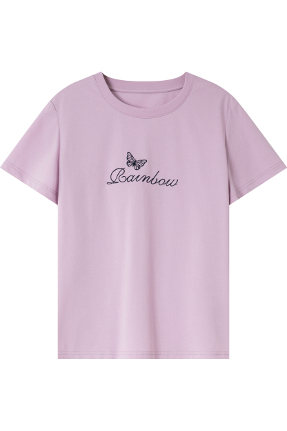 Exquisite Butterfly Embroidered T-Shirt