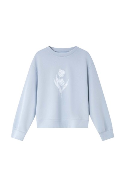 Floral Embroidered Sweatshirt