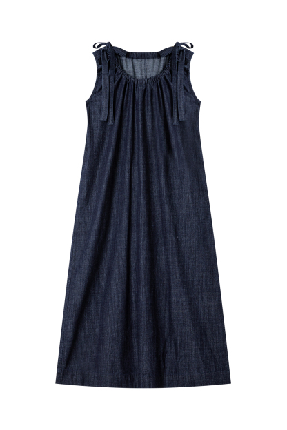 100% Cotton Sleeveless Denim Dress
