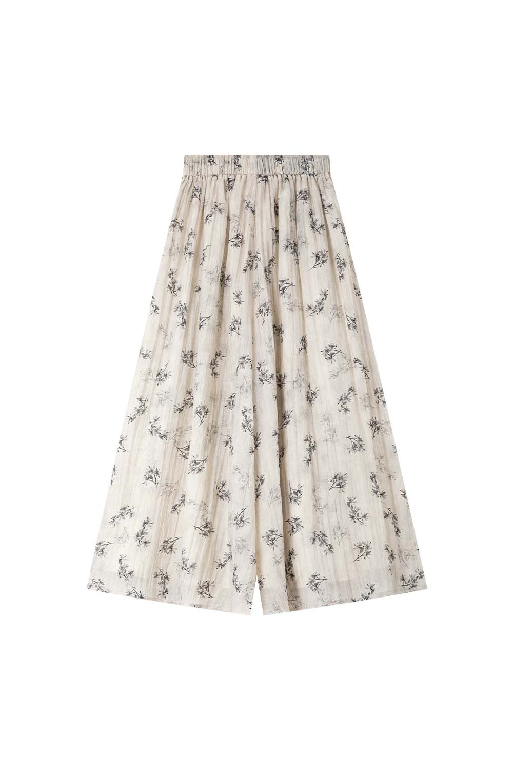 Loose Botanical Pattern Culottes