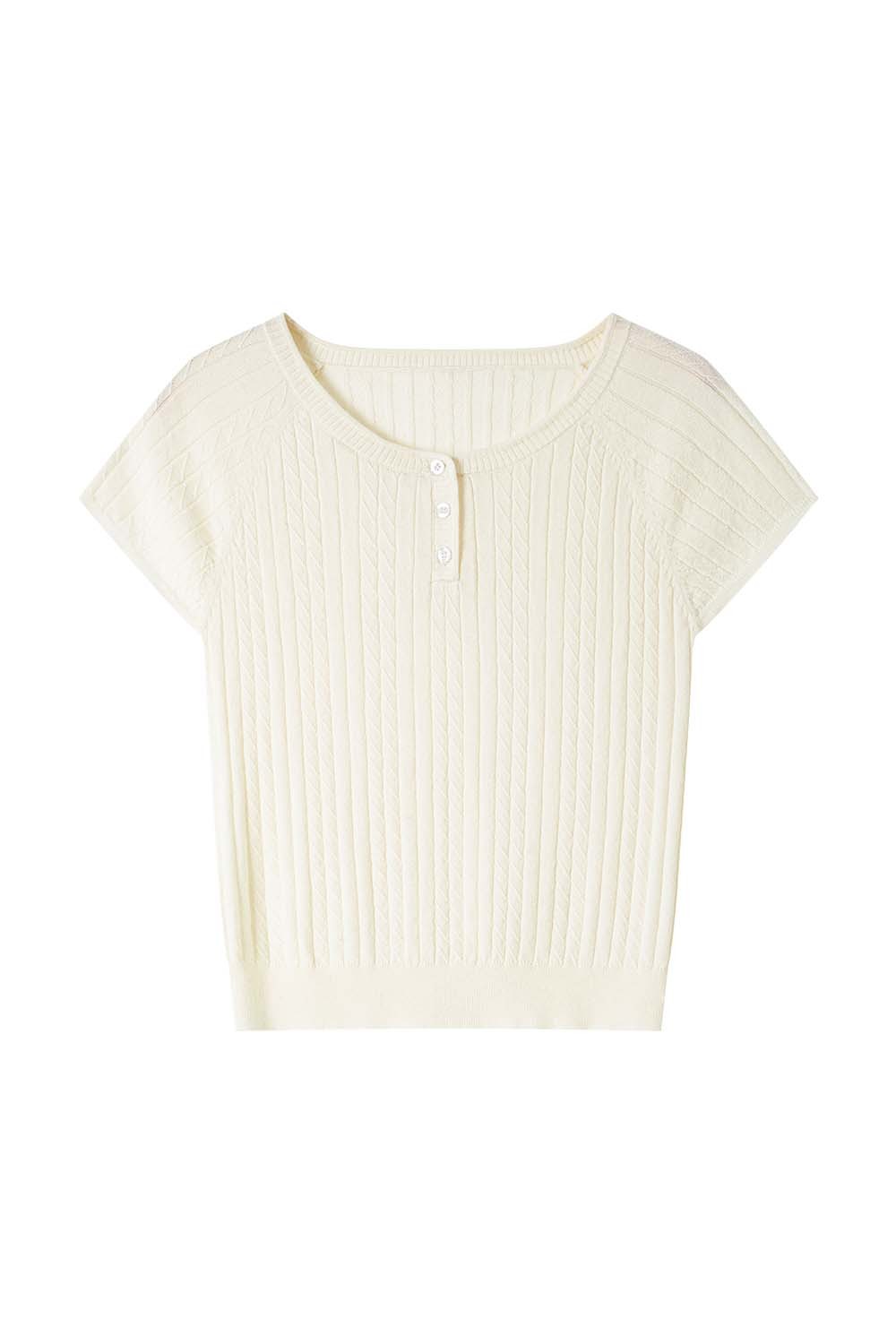 Solid Color Round Neck Sweater