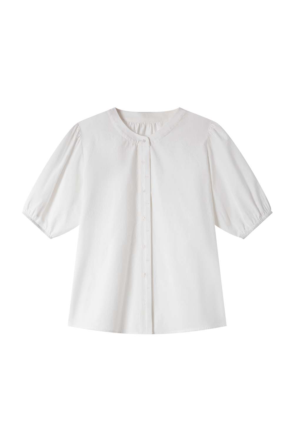 Mid-Waist Solid Color Elegant Shirt