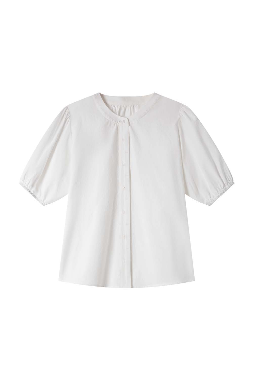 Mid-Waist Solid Color Elegant Shirt