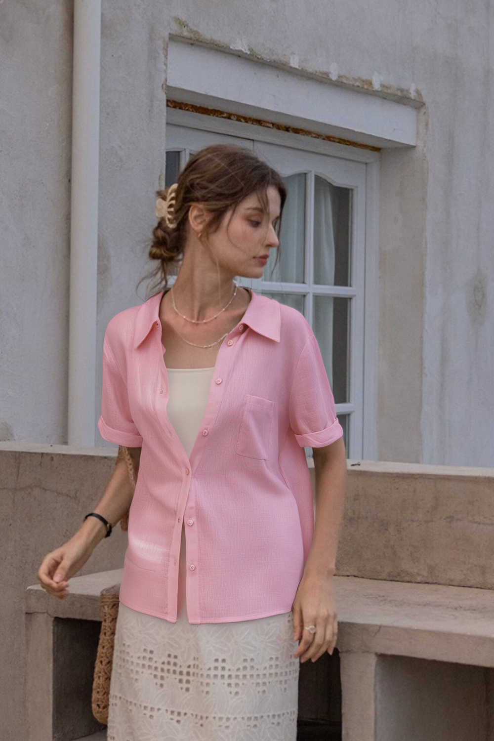 Casual And Elegant Cotton And Linen Shirt
