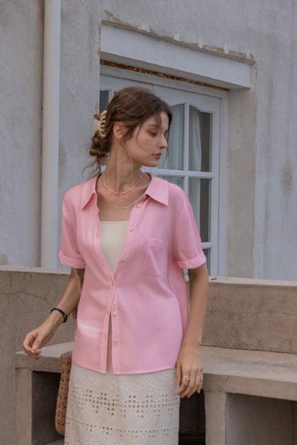 Casual And Elegant Cotton And Linen Shirt