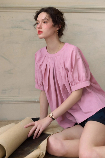 Pleated Collar Shirt