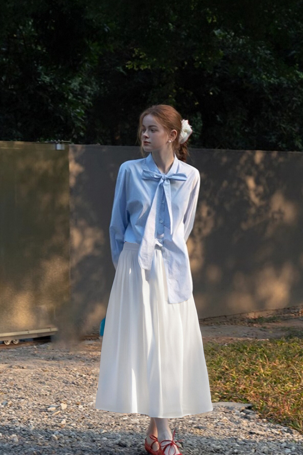Soft And Loose Woven Umbrella Skirt